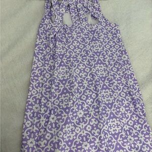 Lulu-B Purple and White Patterned Dress